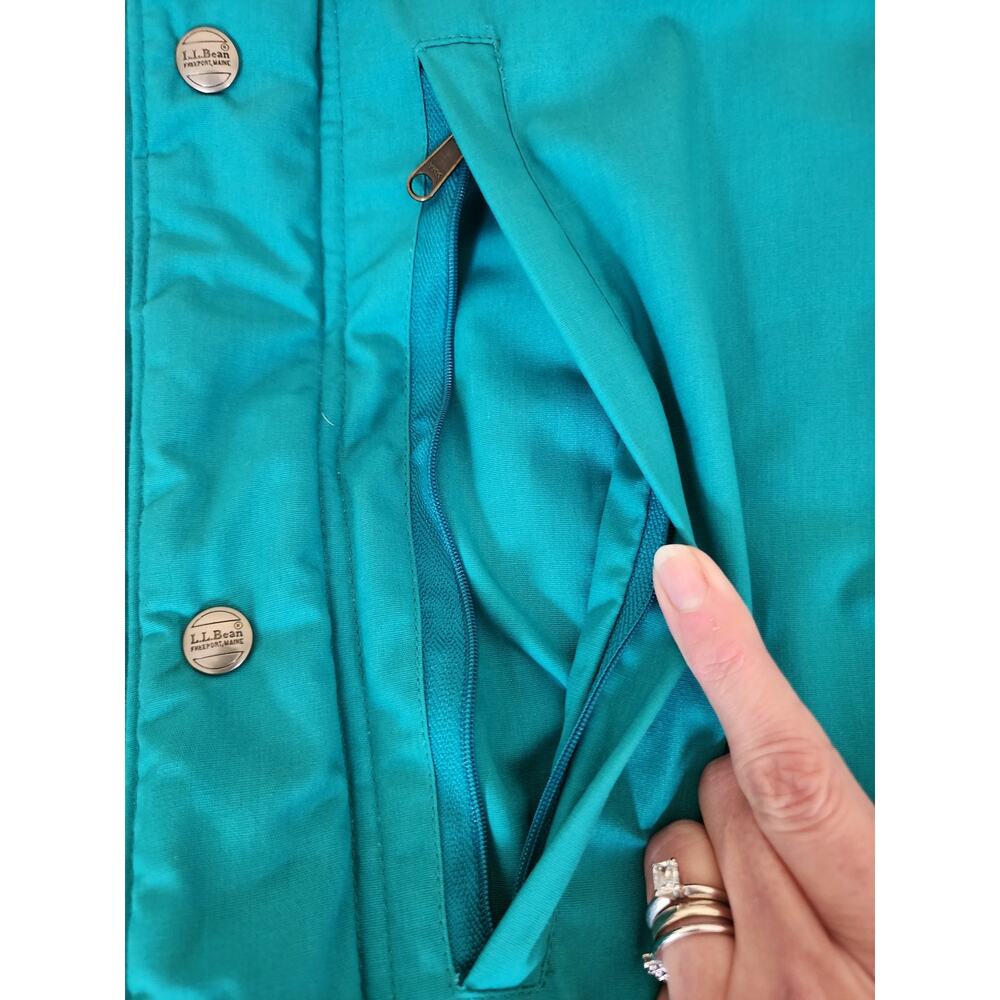 Vintage LL Bean Womens XL Baxter Parka Hooded Wool Blend Flannel Lined - Picture 4 of 9